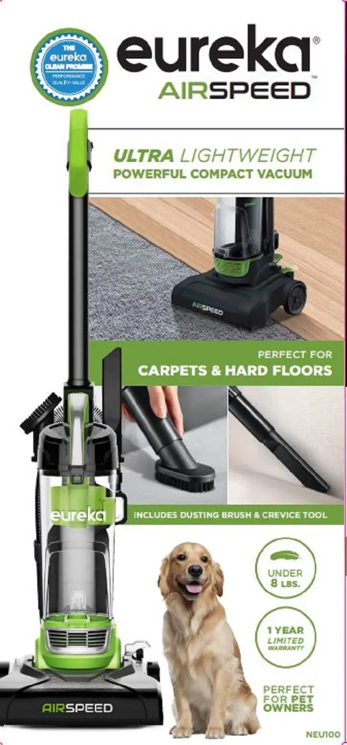 AirSpeed Upright Carpet Vacuum Cleaner, NEU100, Green & Black, New