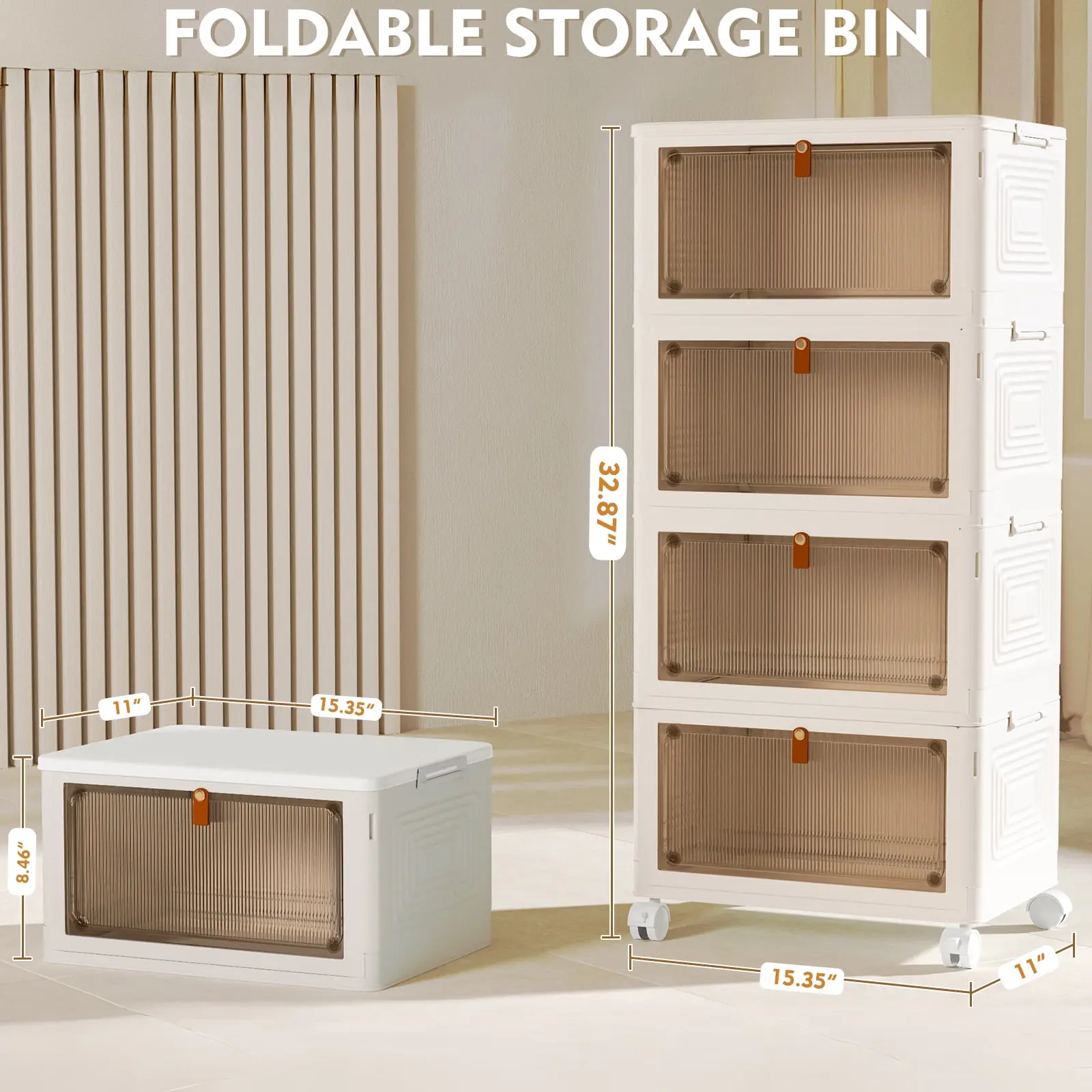 Plastic 92 Qt Storage Container,4 Tier Plastic Storage Bins with Lid 23QT, Stackable Storage Containers with Wheels