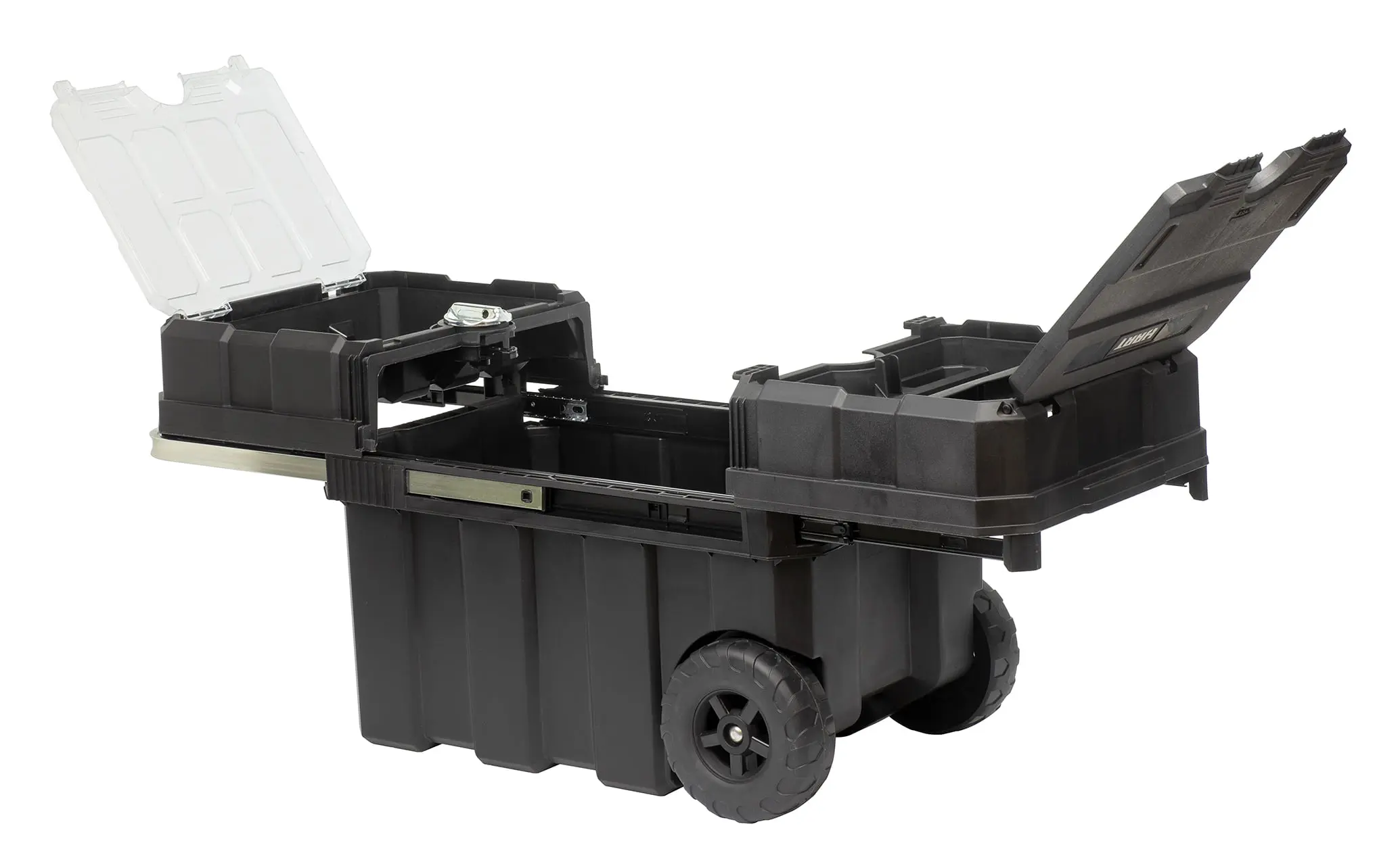24in Rolling Tool Box, Portable Black Resin Toolbox