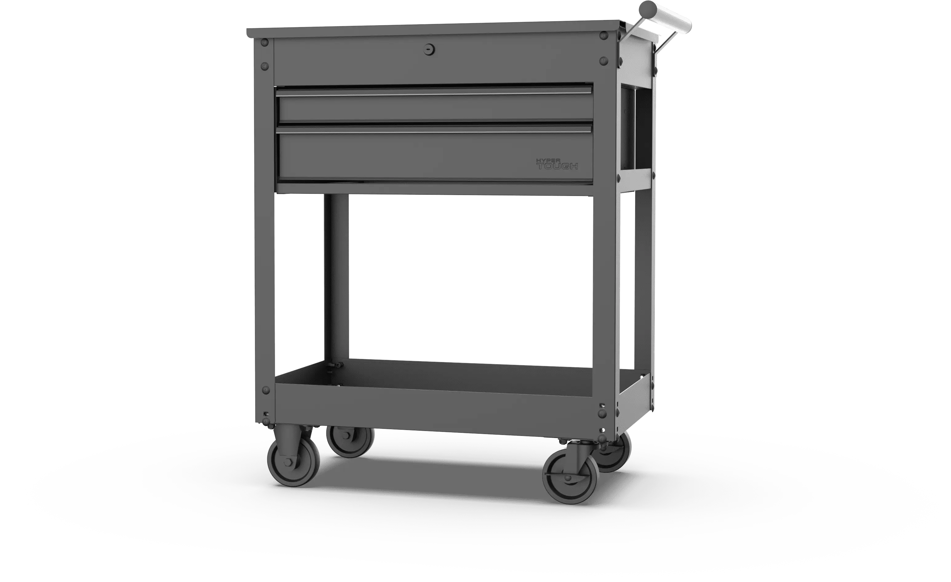 28-inch Steel Mechanics Tool Cart, 500 lb Capacity, Powder-Coated Finish, Black
