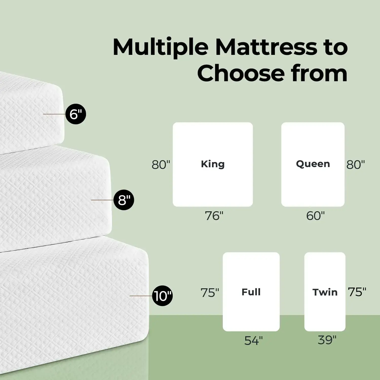 Queen Size Mattress, 10 Inch Gel Memory Foam Mattress in a Box, Fiberglass Free, Breathable Mattress for Cooler Sleep Supportive