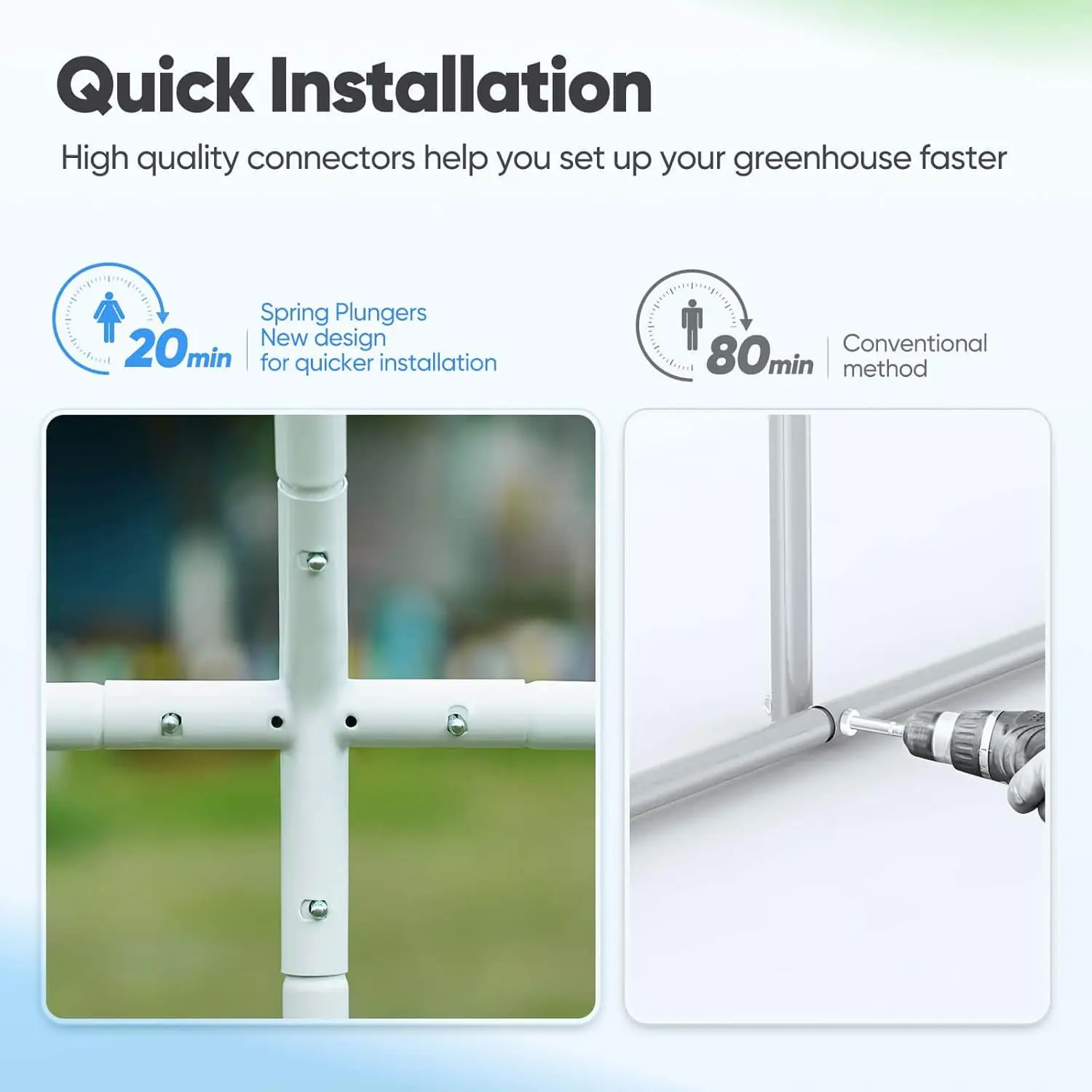 Portable Greenhouse for Outdoors, 12x7x7FT Large Walk-in Tunnel Green House for Outside, Heavy Duty Steel Frame Reinforced