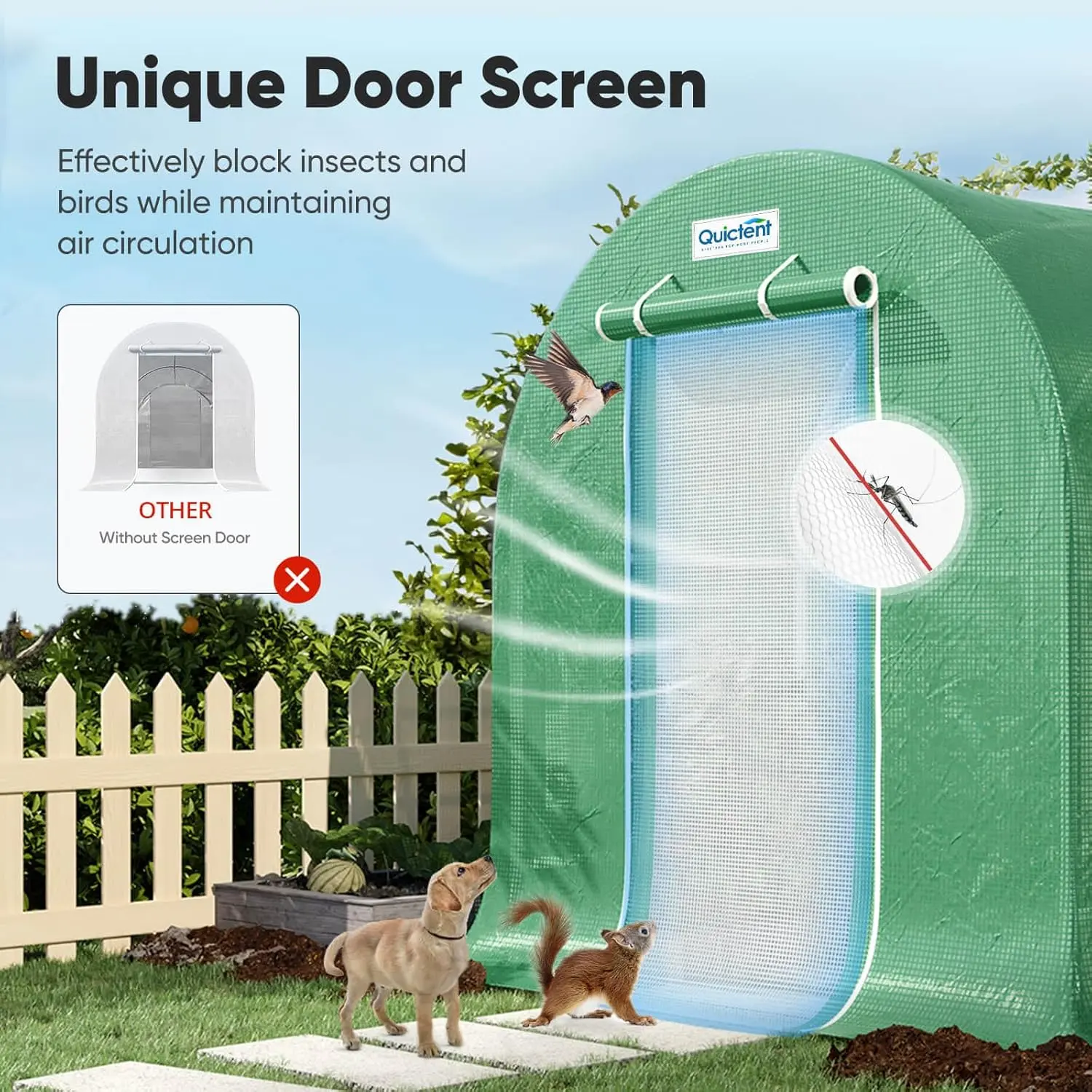 Portable Greenhouse for Outdoors, 12x7x7FT Large Walk-in Tunnel Green House for Outside, Heavy Duty Steel Frame Reinforced
