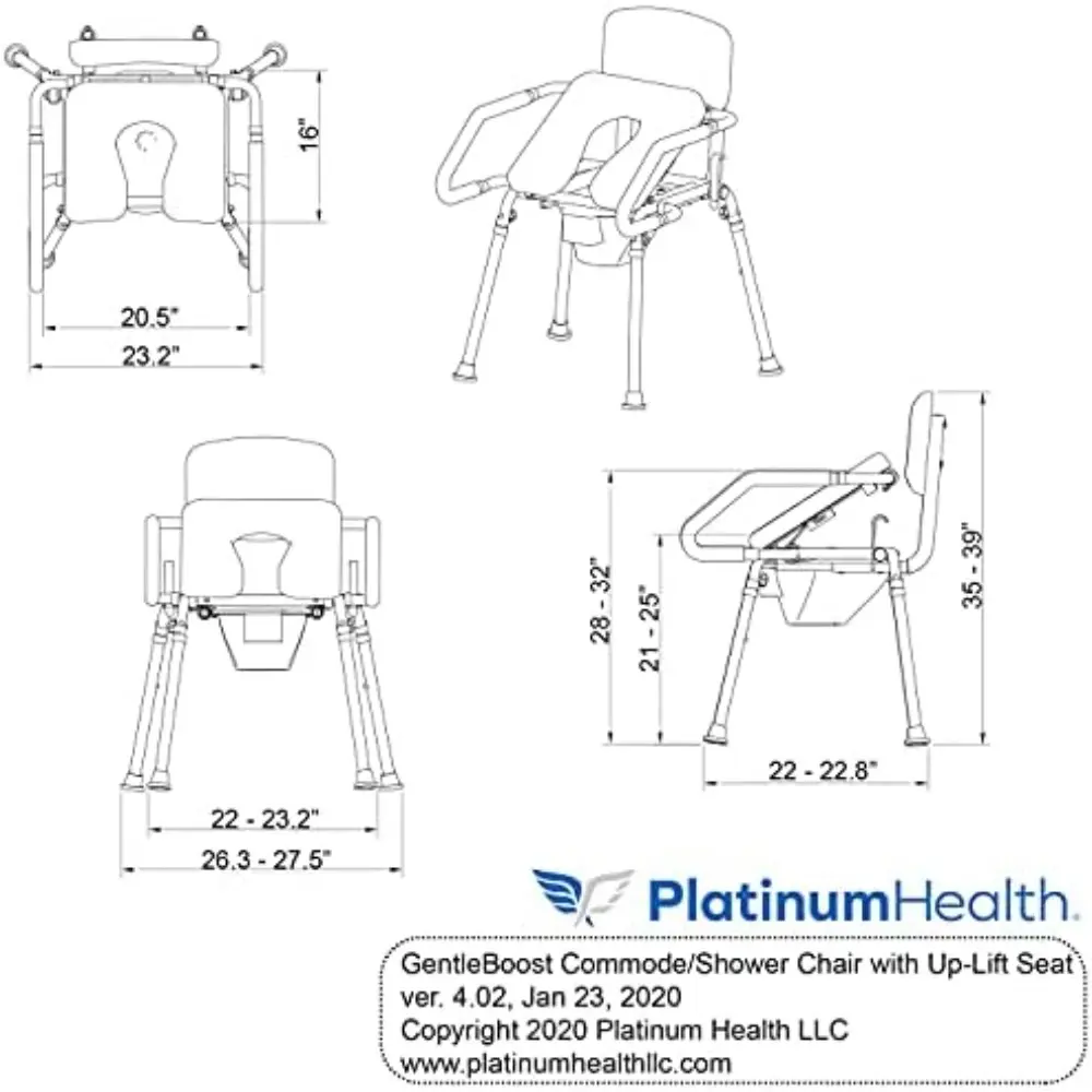 GentleBoost Uplift Raised Toilet Seat with Handles, Padded Bedside Commode Chair for Toilet, Elderly,Handicap Assistance Produc