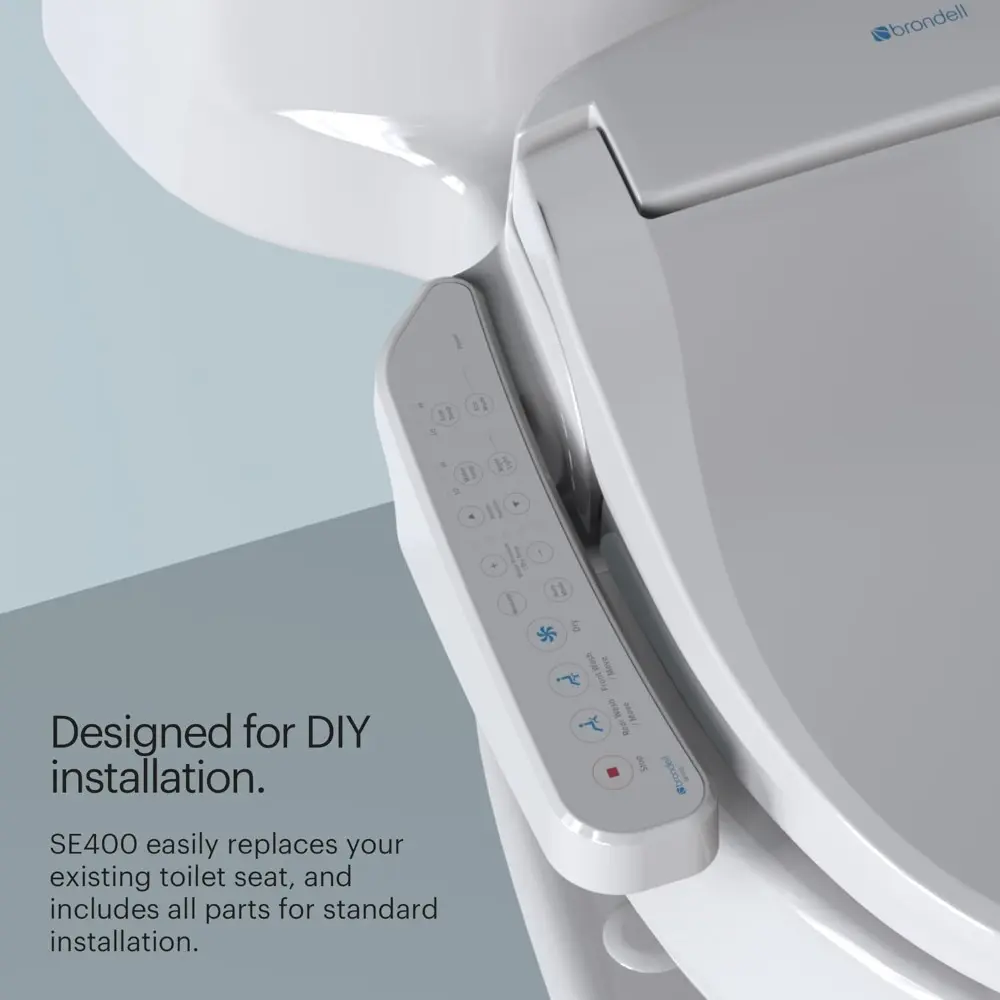 SE400-RW Swash SE400 Electric Bidet Toilet Heated Seat, Oscillating Stainless Steel Nozzle, Warm Air Dryer, Night Light, Gentle