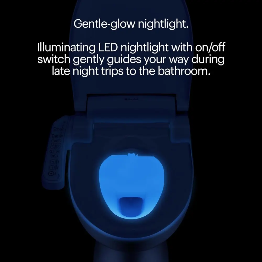 SE400-RW Swash SE400 Electric Bidet Toilet Heated Seat, Oscillating Stainless Steel Nozzle, Warm Air Dryer, Night Light, Gentle