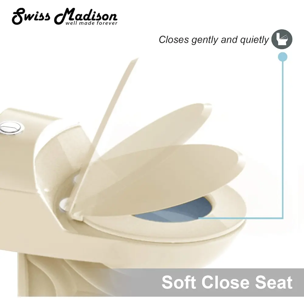 Well Made Forever SM-1T803BQ Chateau One Piece Elongated Dual Flush Toilet In Bisque 0.8/1.28 gpf