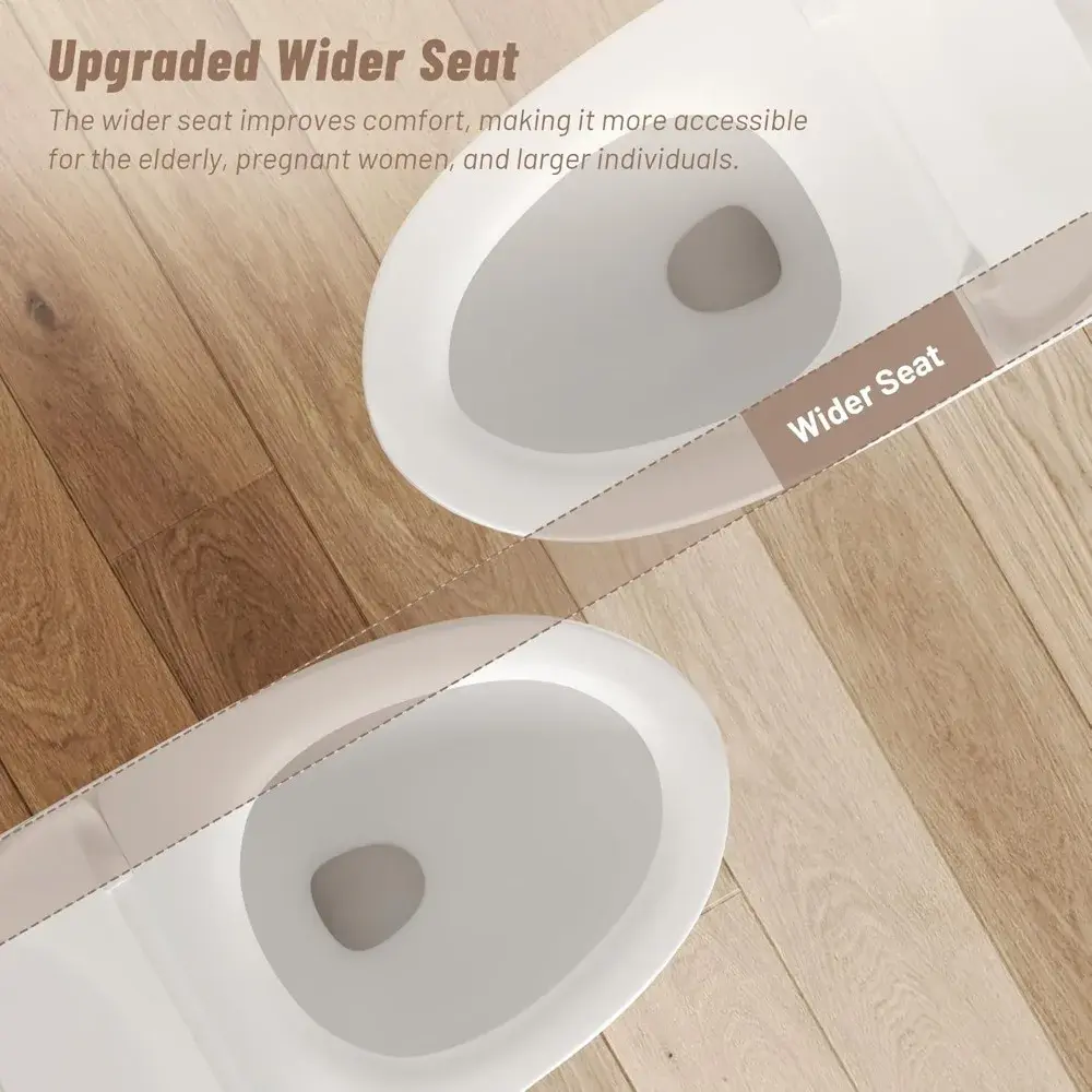 DeerValley DV-1F026 Elongated One Piece Toilet, Dual Flush 0.8/1.28 GPF Toilet with Comfortable Seat Height, Powerful & Quiet Mo