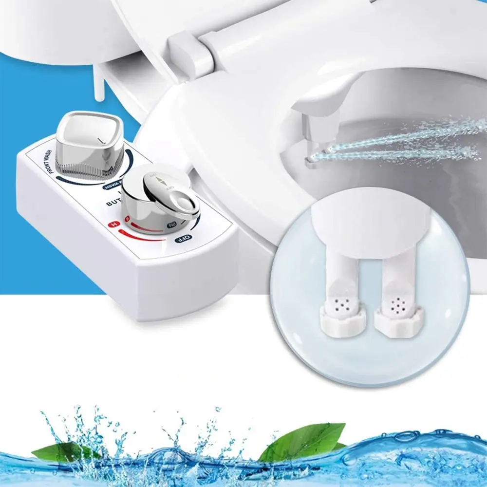 BUTT BUDDY Spa - Bidet Toilet Seat Attachment & Fresh Water Sprayer (Cool & Warm Temperature Control | Easy Setup, Universal Fit