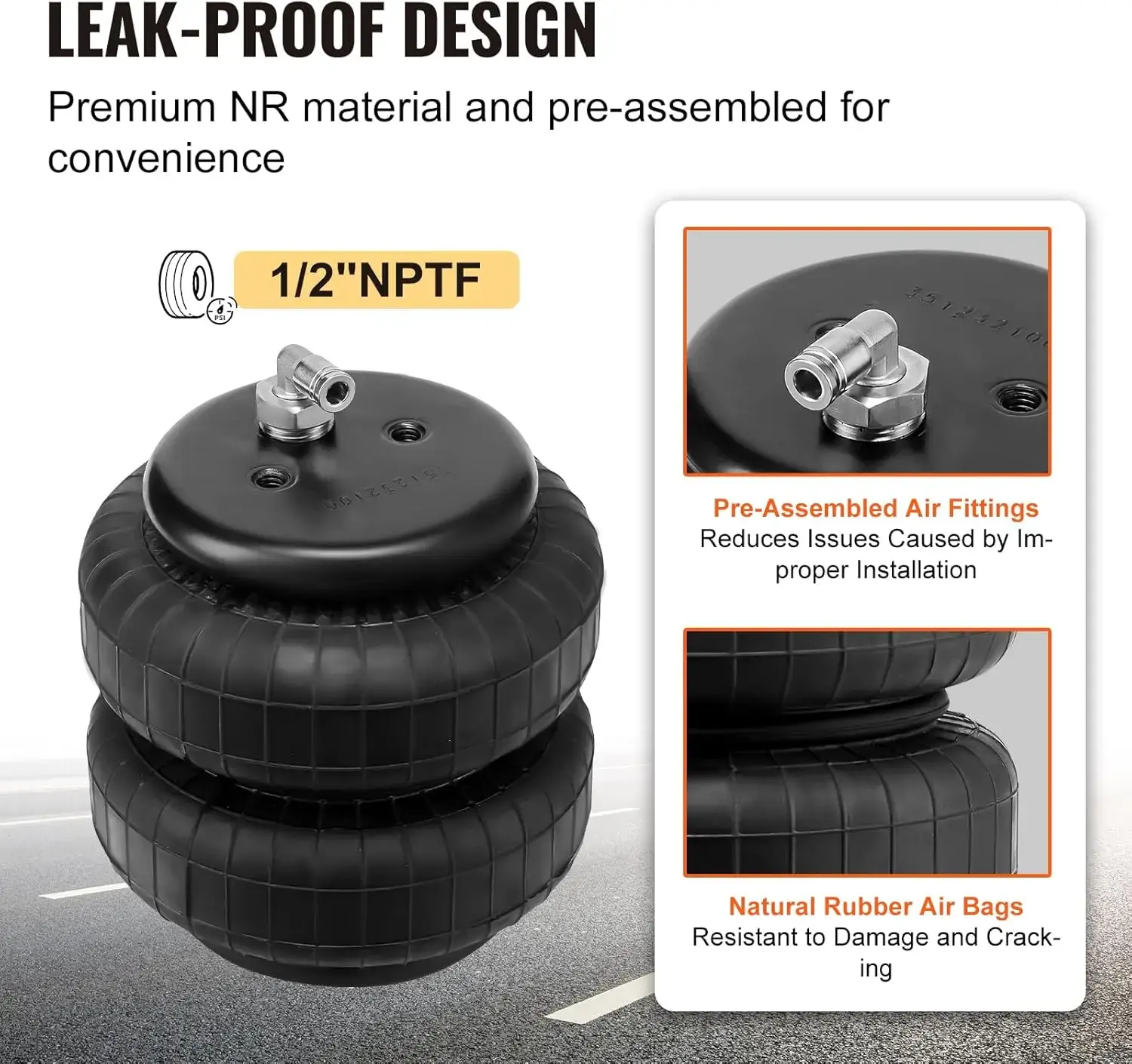 Air Bag Suspension Kit, Air Springs Suspension Bag Kit Compatible with 2007-2018 Chevrolet Silverado 1500 and GMC Sierra