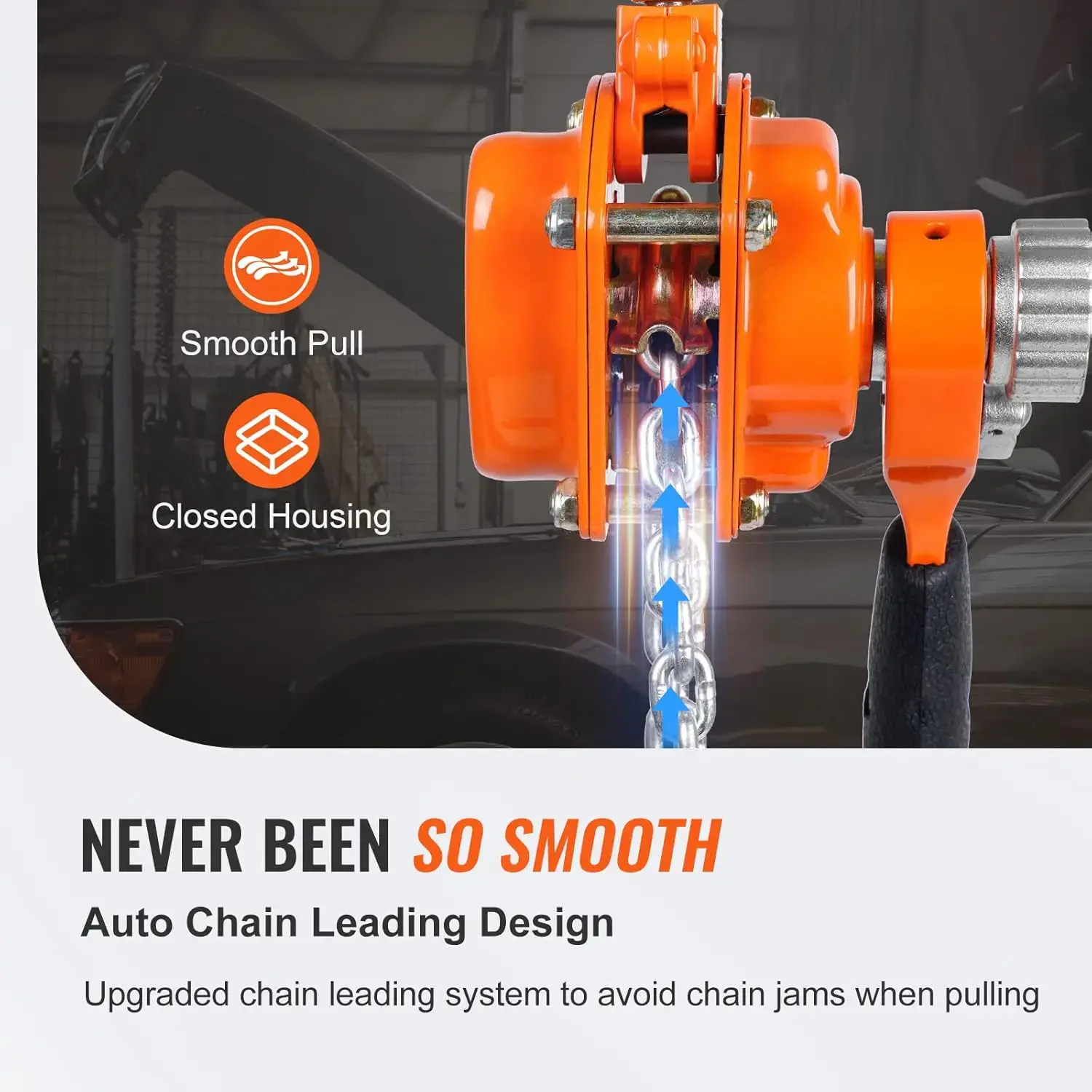 Manual Lever Chain Hoist, 1/4 Ton 550 lbs Capacity 5 FT Come Along, G80 Galvanized Carbon Steel with Weston Double-Pawl Brake