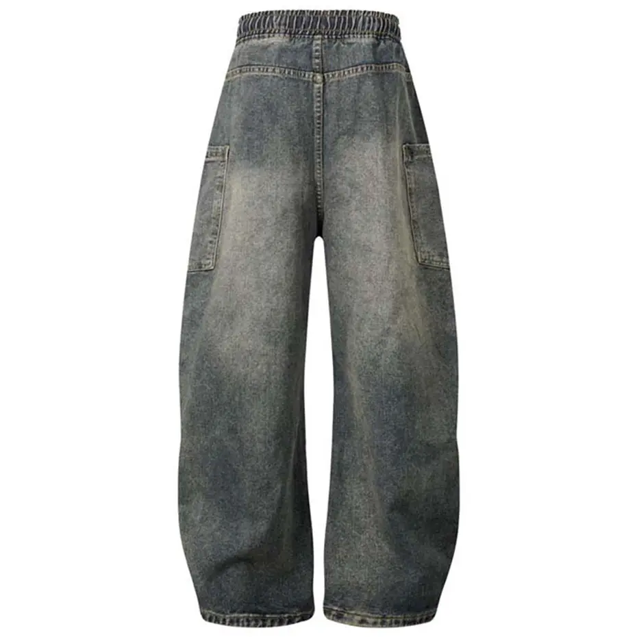Vintage Baggy Jeans Loose Casual Wide Leg Denim Pants Men's Streetwear Harajuku Hip Hop Jeans Trousers
