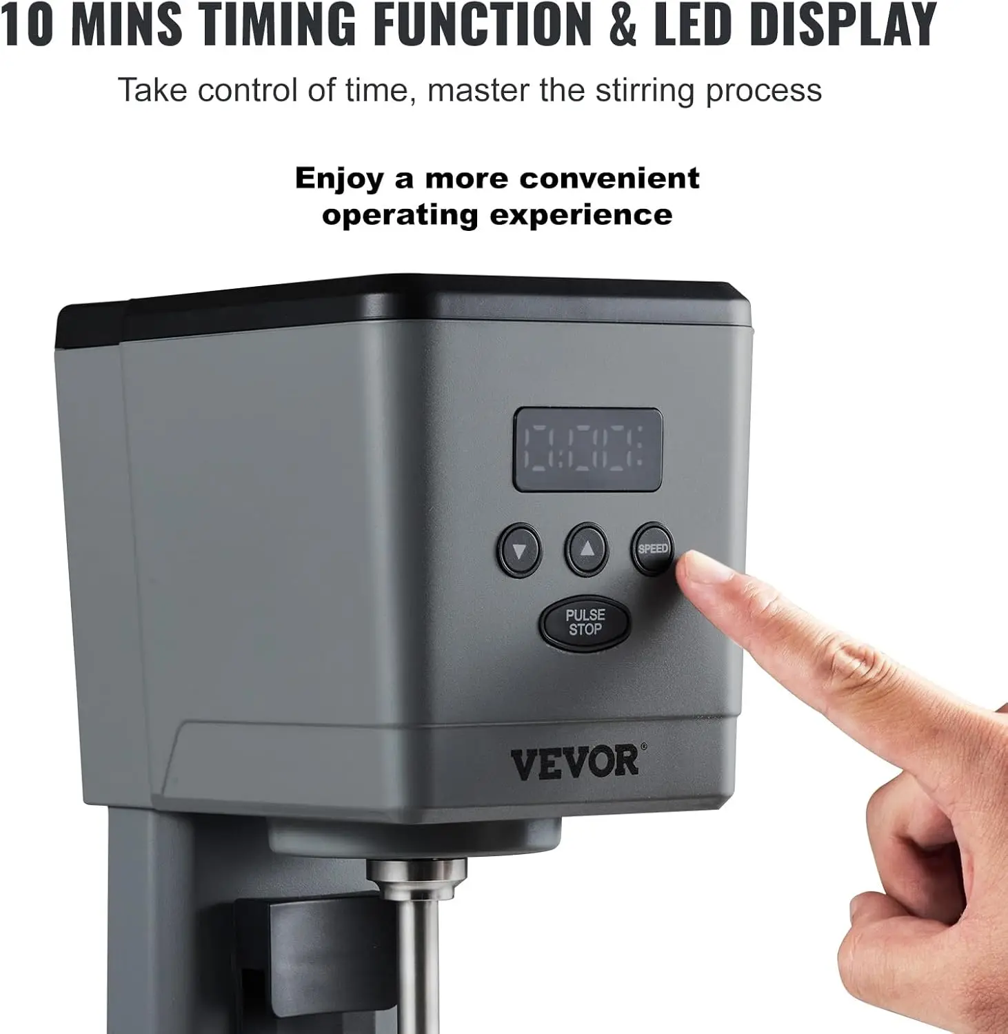 Milkshake Maker, 375W Electric Milkshake Machine, Single Head Drink Mixer Blender Machine, LED Intelligent Microswitch