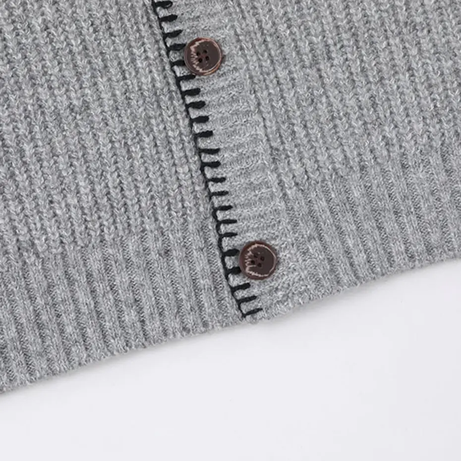 Men Sweaters Knit Cardigan Solid Loose Casual Sweaters Black Gray Streetwear Harajuku Hip Hop Oversized Sweaters