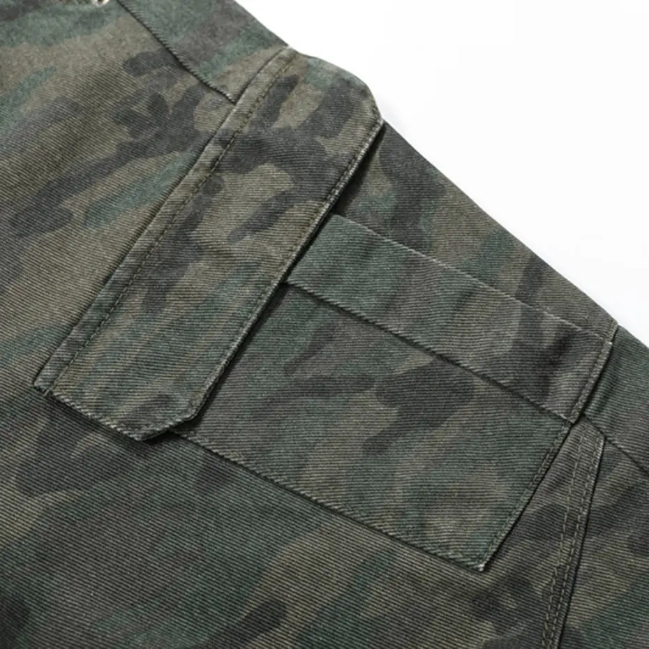 Camouflage Baggy Jeans Loose Wide Leg Denim Pants Men Streetwear Harajuku Hip Hop Oversized Jeans Trousers