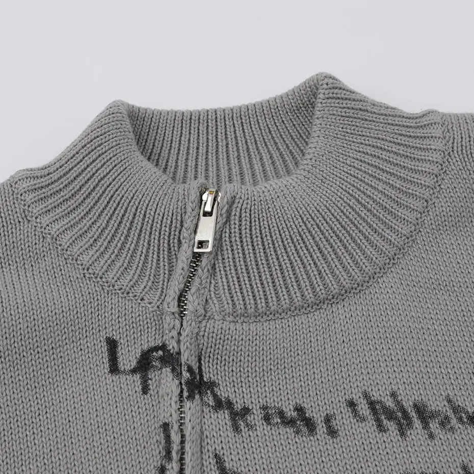 Letter Graphic Vintage Sweaters Unisex Casual Loose Knit Jumper Pullover Sweaters Streetwear Harajuku Hip Hop Oversized Sweaters