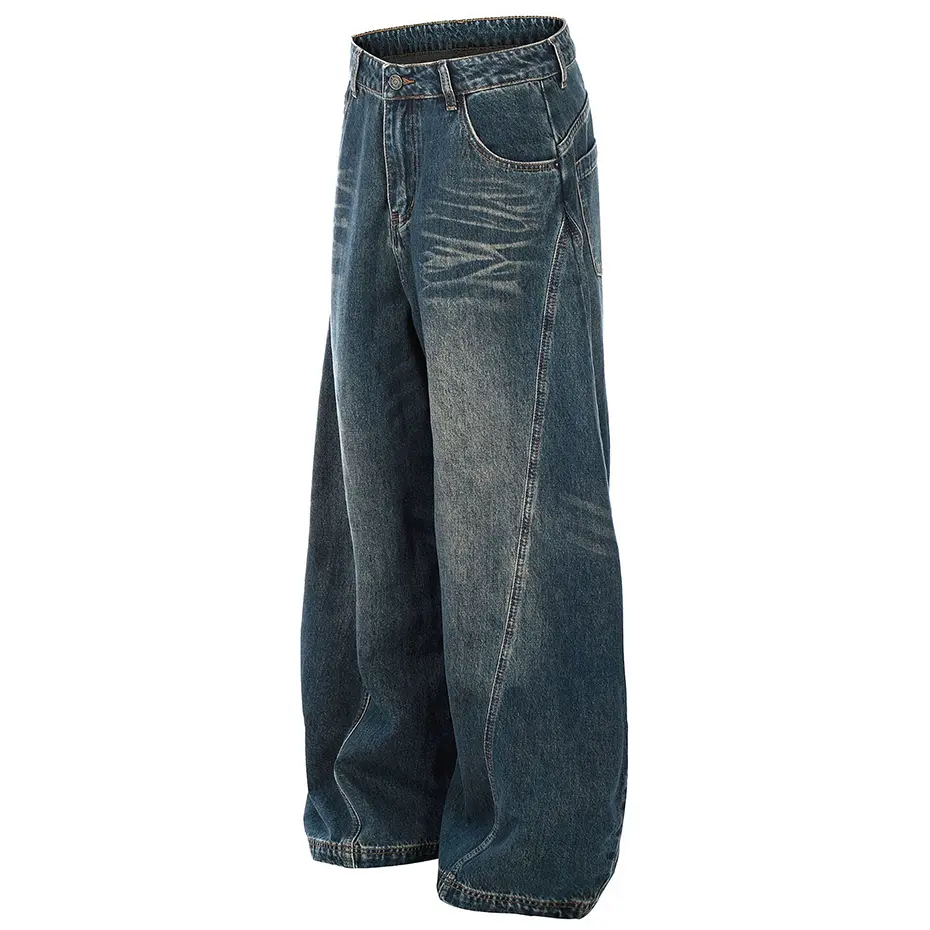 Baggy Jeans Blue Loose Straight Denim Pants