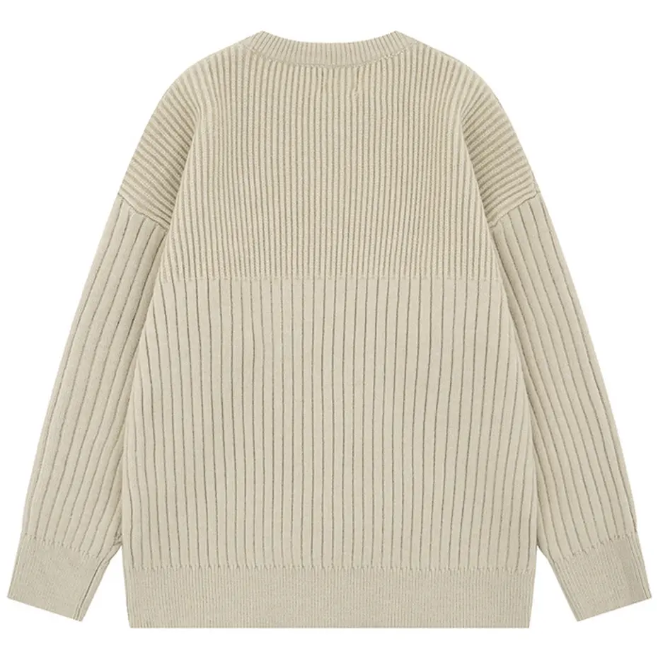 Men Oversized Harajuku Sweaters 2025 New Loose Casual Knitted Jumper Streetwear Hip Hop Pullover Sweaters