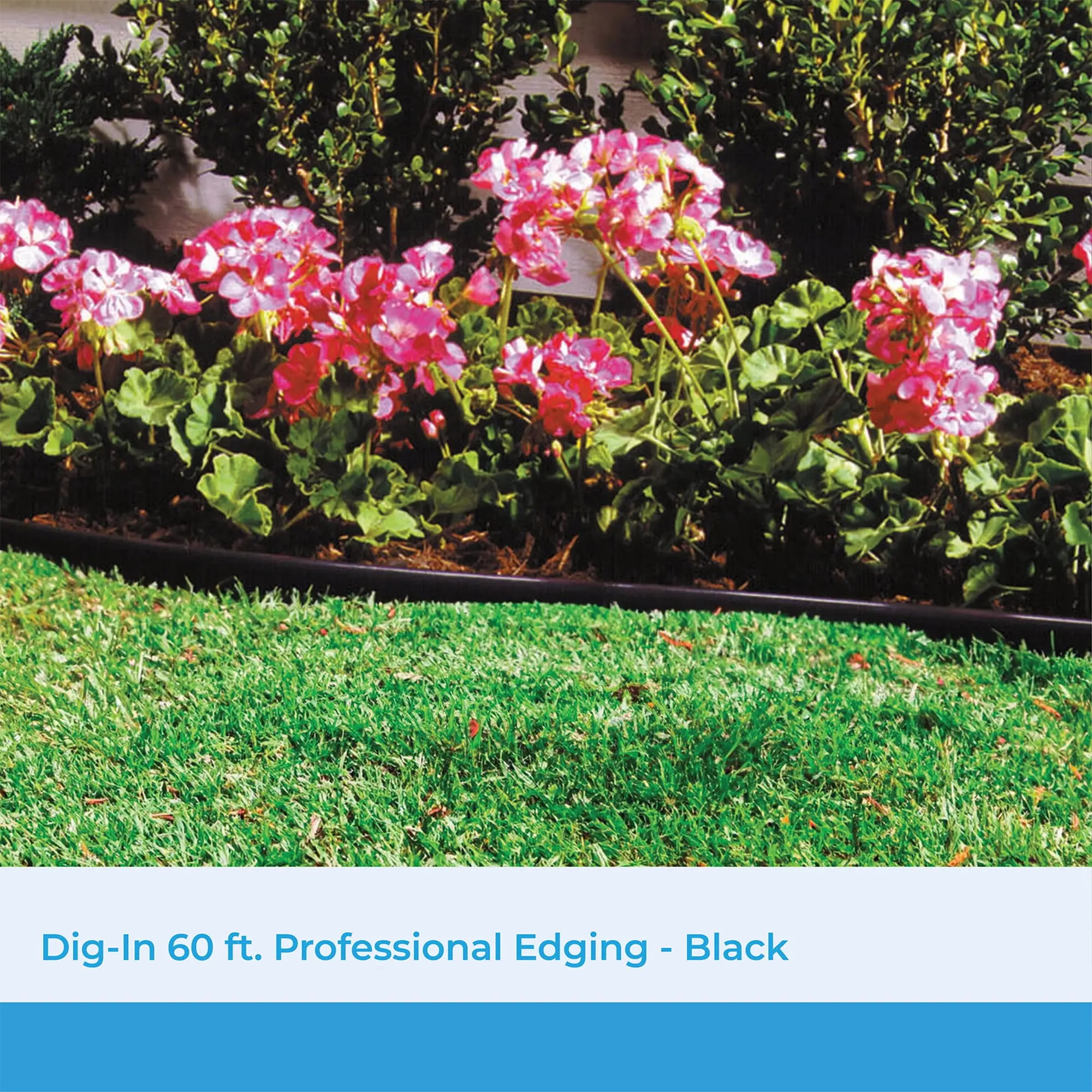5 in. x 60 ft. Black Resin Garden Border Edging