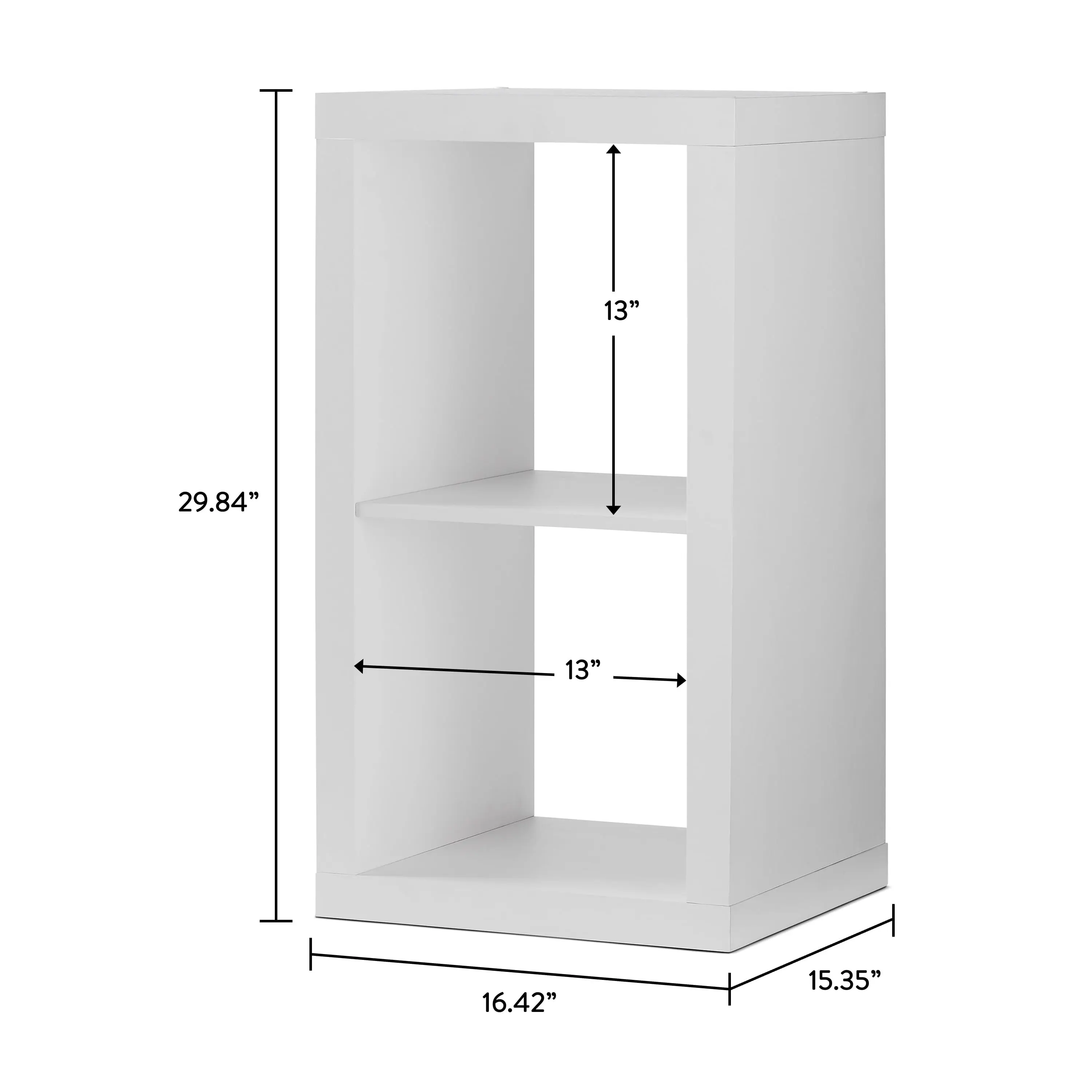 2-Cube Storage Organizer, White Texture
