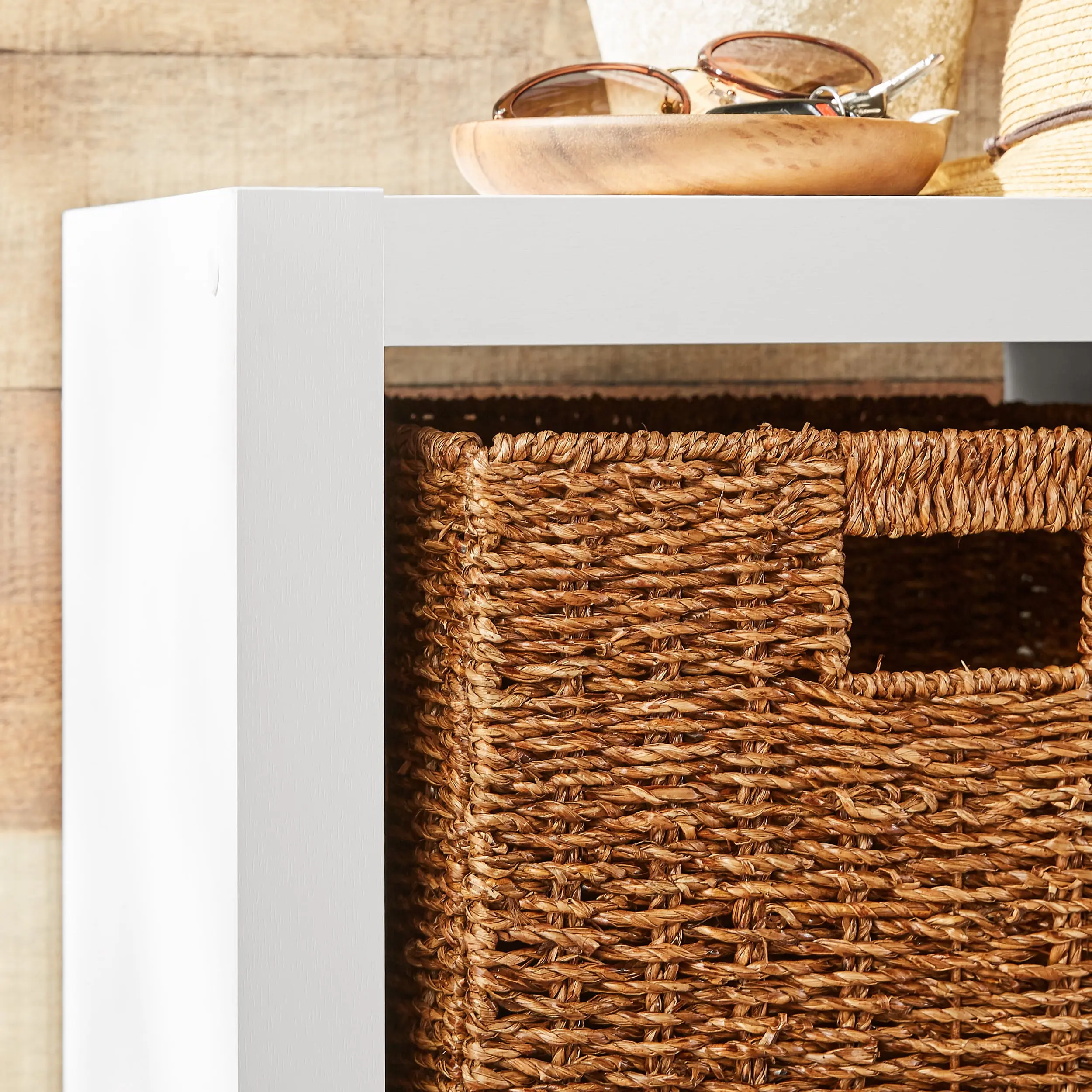 2-Cube Storage Organizer, White Texture