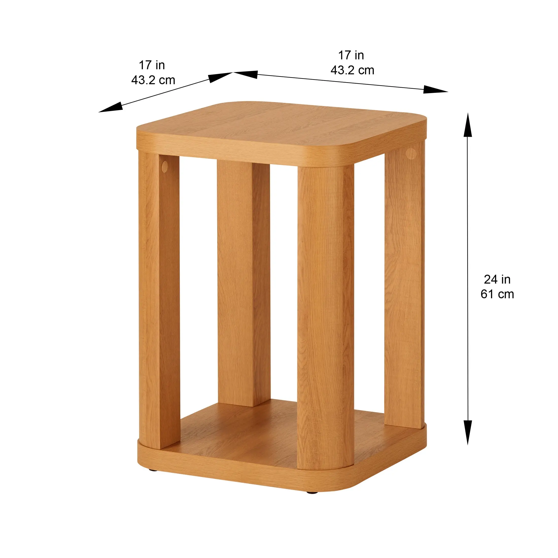 Juliet End Table, Light Honey Finish