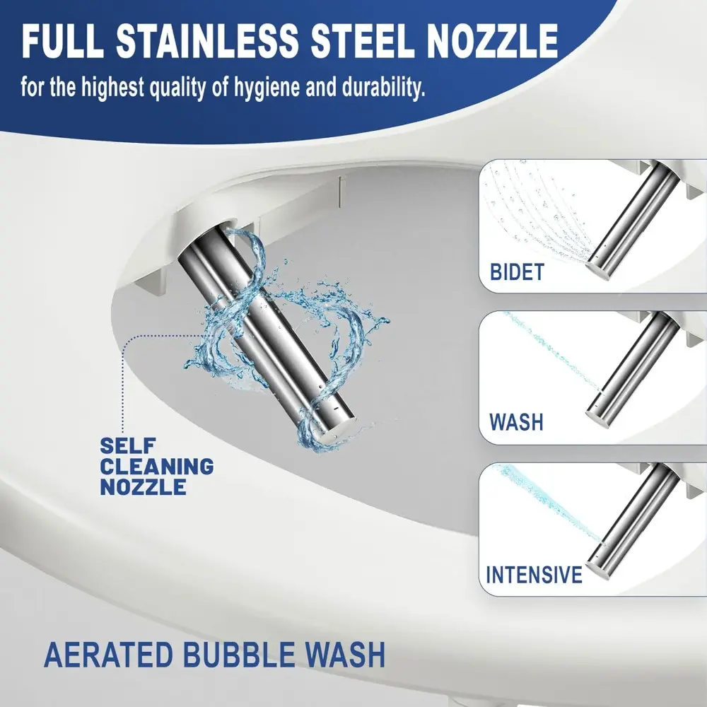 J-2 Smart Electric Bidet for Toilet Seat, Fits Elongated toilet,Warm water,Heated bidet toilet seat,Heated Dryer,Child Function,