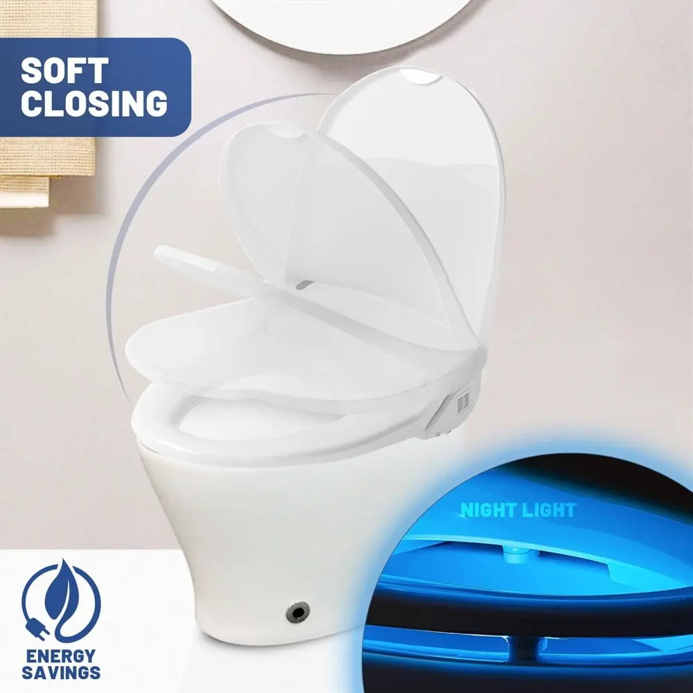 J-2 Smart Electric Bidet for Toilet Seat, Fits Elongated toilet,Warm water,Heated bidet toilet seat,Heated Dryer,Child Function,