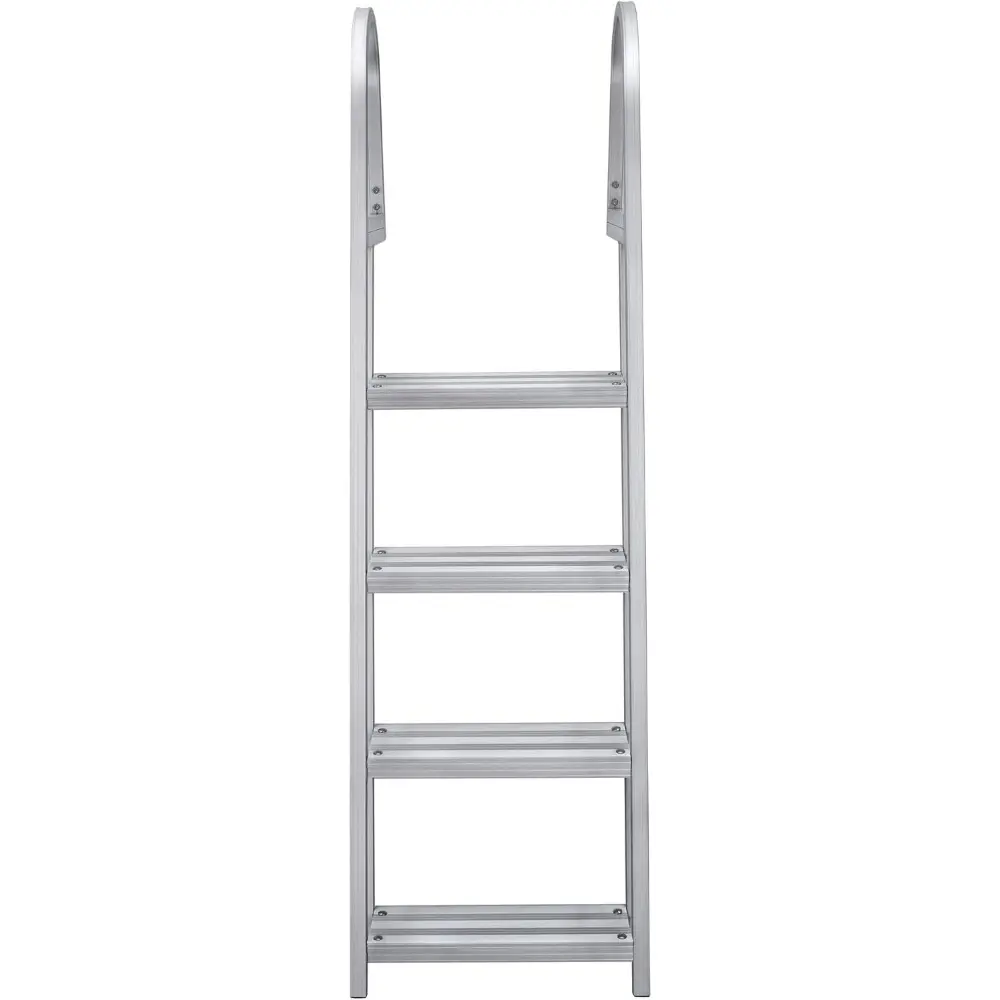 Marine Pontoon Boat Dock Heavy Duty Aluminum 4 Step Removable Boarding Ladder AL-A4…