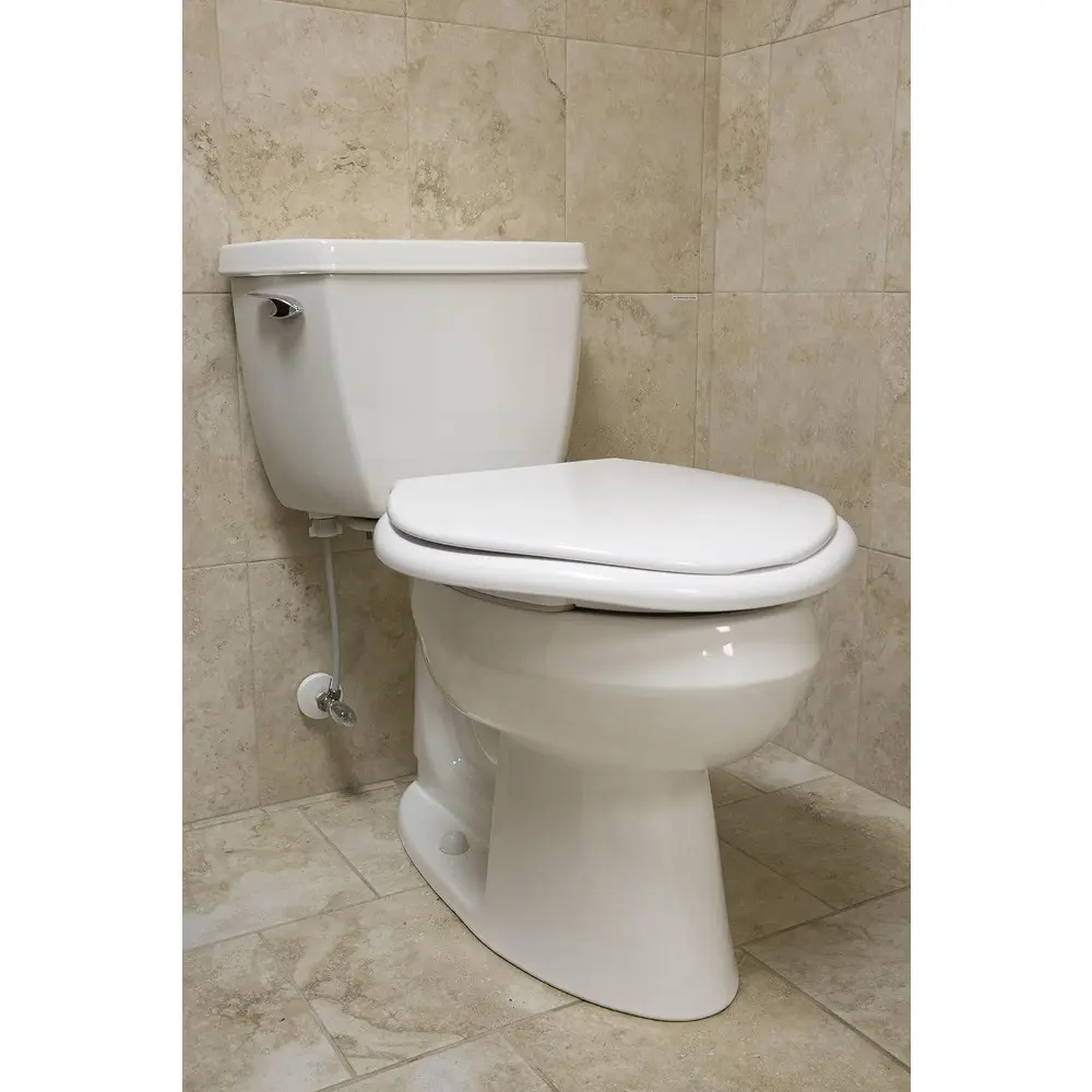 2445646-1W Closed Front with Cover Oversize Toilet Seat, White