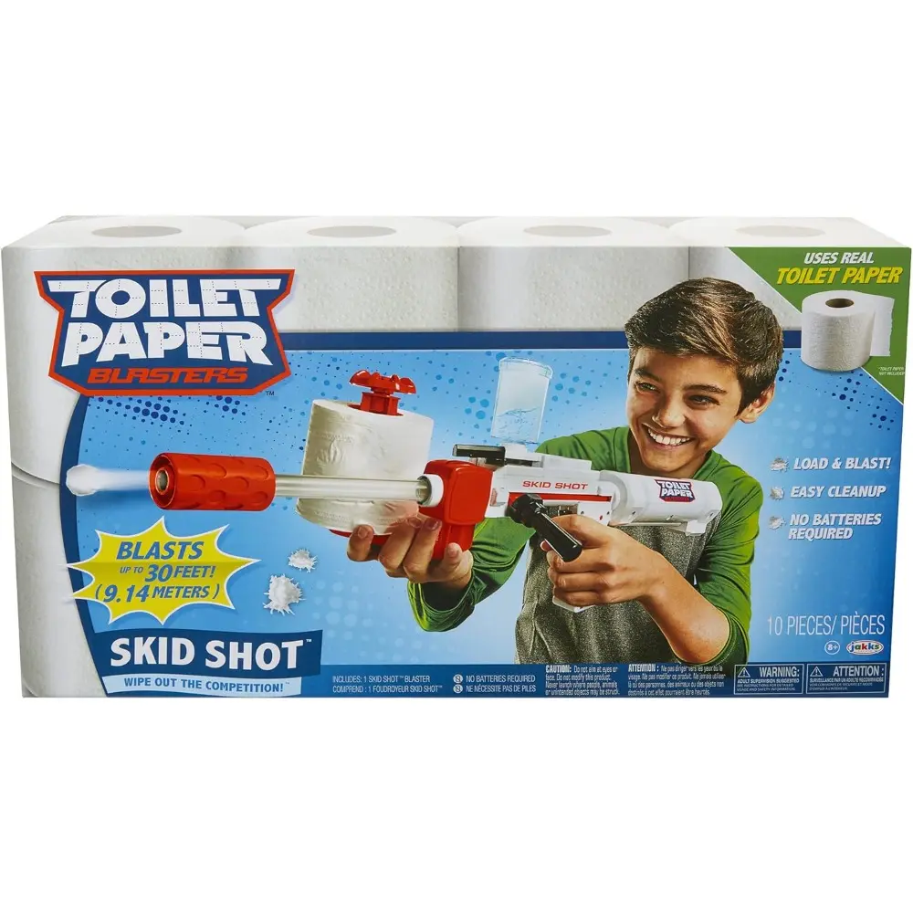 TP Blaster 61734 Toilet Paper Blaster Skid Shot , White