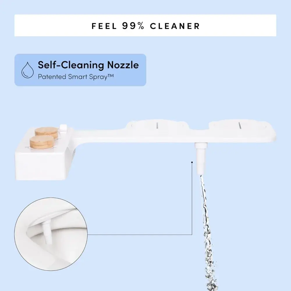 TUSHY 3.0 Spa Cool to Warm Water Bidet Attachment. Easy Universal Toilet Seat Install, Requires Sink Connection for Temperature