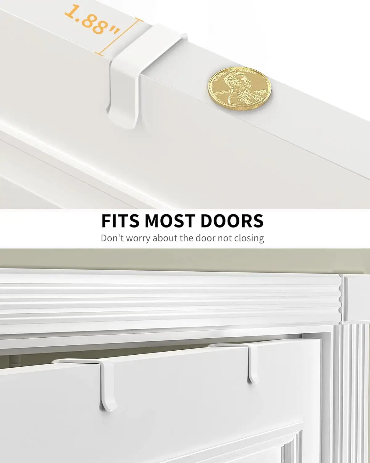 White 9-Tier Over The Door Pantry Organizer, Pantry Organization And Storage, Metal Hanging Spice Rack Shelves Door