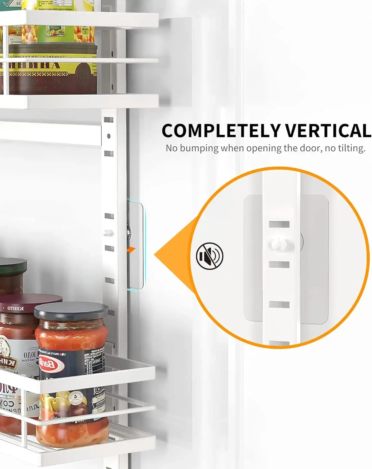 White 9-Tier Over The Door Pantry Organizer, Pantry Organization And Storage, Metal Hanging Spice Rack Shelves Door