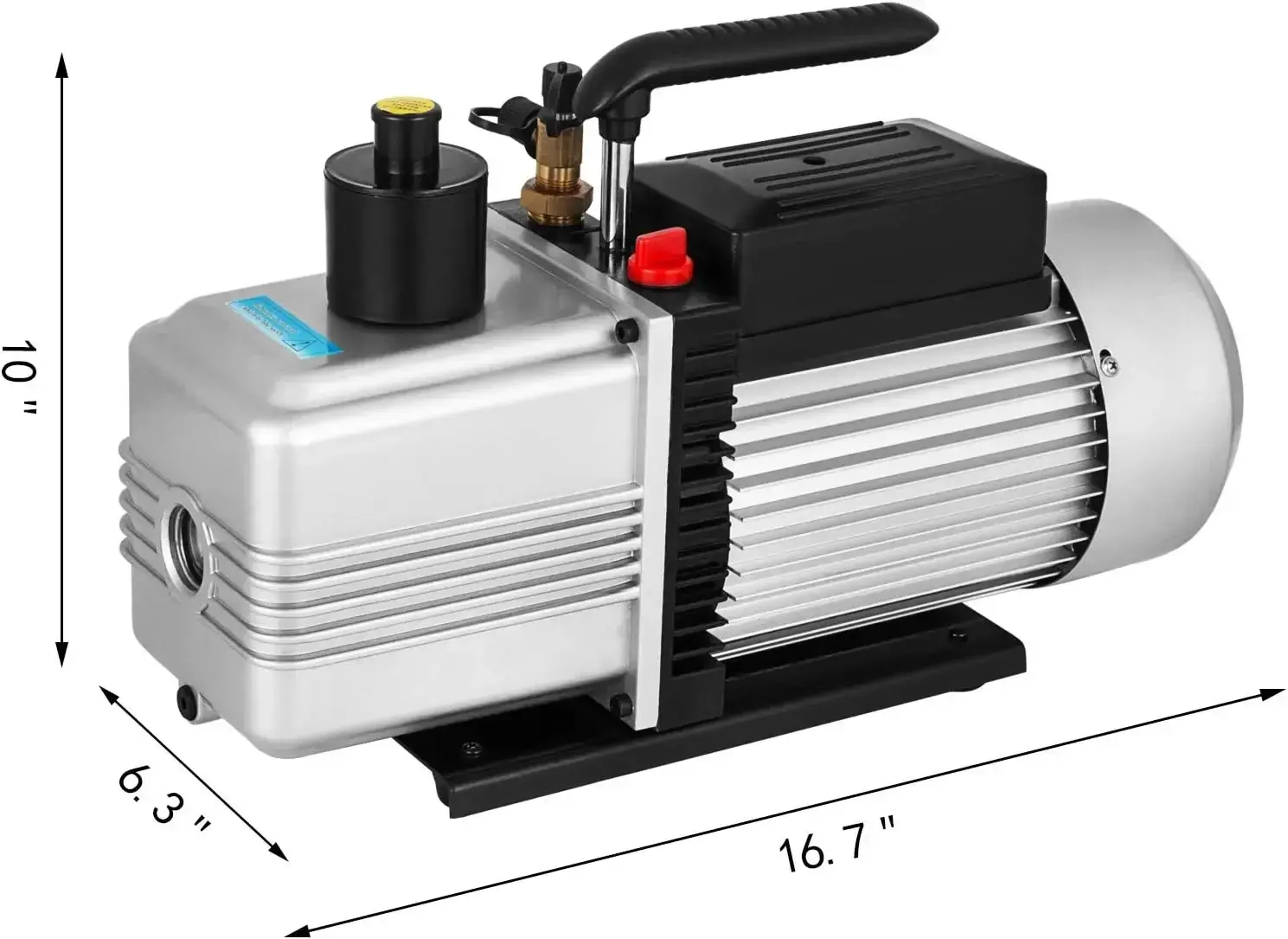 Vacuum Pump 12CFM 1 HP Single Stage Air Conditioning Vacuum Pump 110V 5PA Ultimate Vacuum Refrigerant HVAC Air Tool Rotary