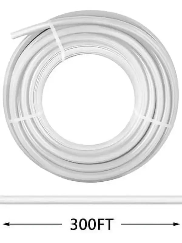 Non-Barrier PEX Tubing 1 inch X 300 feet Tube Coil - EVOH PEX-B Pipe for Residential Commercial Radiant Floor Heating PEX Pipe