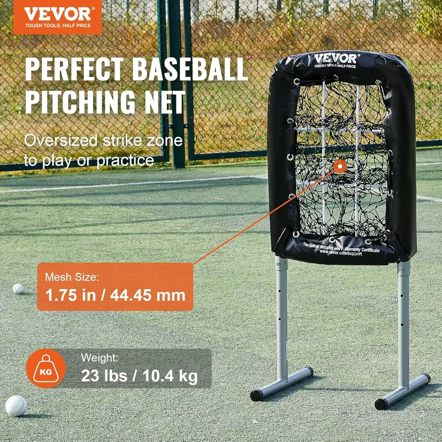 9 Hole Baseball Net, 21"x29" Softball Baseball Training Equipment for Hitting Pitching Practice, Heavy Duty Height Adjustable