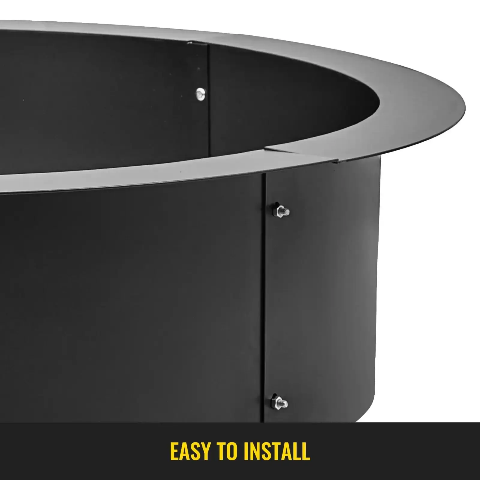 Fire Pit Ring 45-inch Outer/39-inch Inner Diameter 3.0mm Thick Heavy Duty Solid Steel Fire Pit Liner