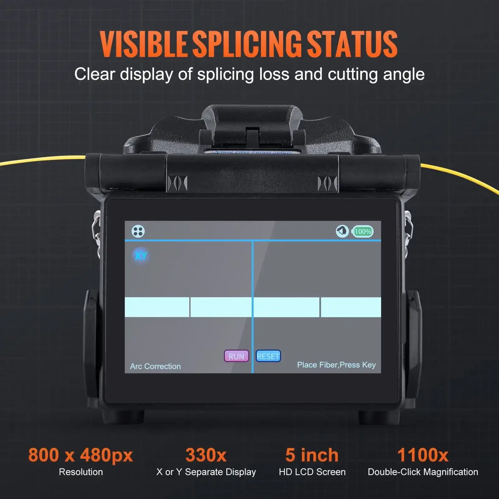 Fiber Fusion Splicer 6 Motors Core Alignment with 6s Splicing 13s Heating