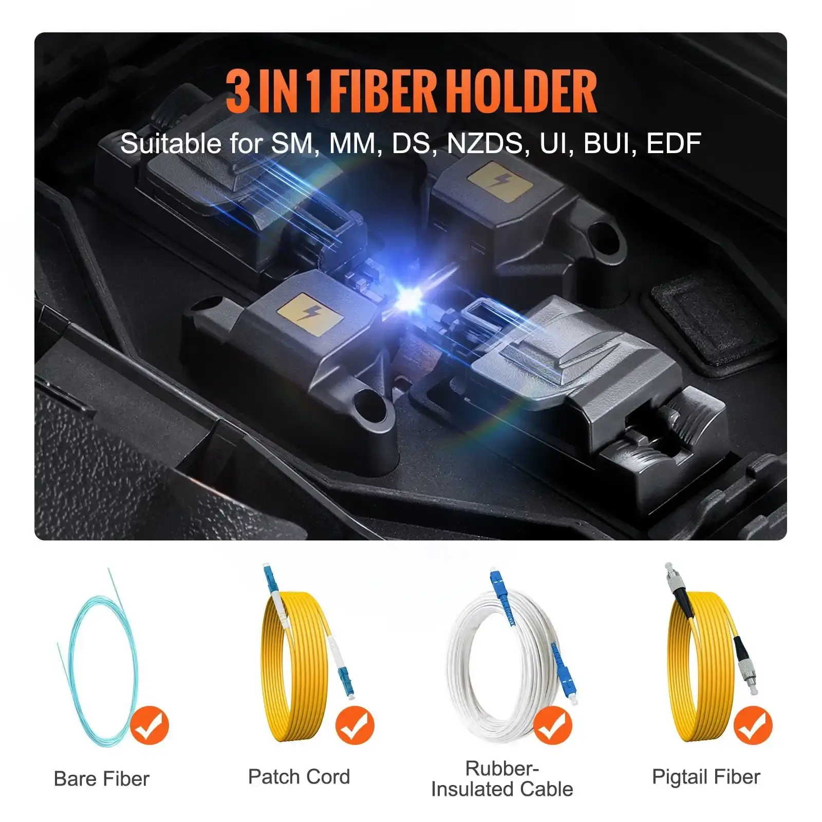 Fiber Fusion Splicer 6 Motors Core Alignment with 6s Splicing 13s Heating