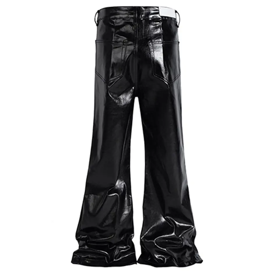 Men Fashion Flared Jeans Luxury Designer Denim Pants Black Loose Jeans Trousers for Male