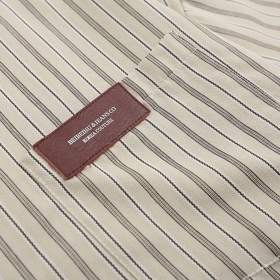 Japan Style Vintage Shirts Summer Casual Loose Short Sleeve Striped Shirts Button Up Blouse Harajuku Oversized Shirts