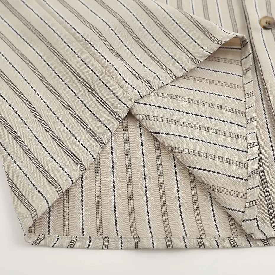 Japan Style Vintage Shirts Summer Casual Loose Short Sleeve Striped Shirts Button Up Blouse Harajuku Oversized Shirts