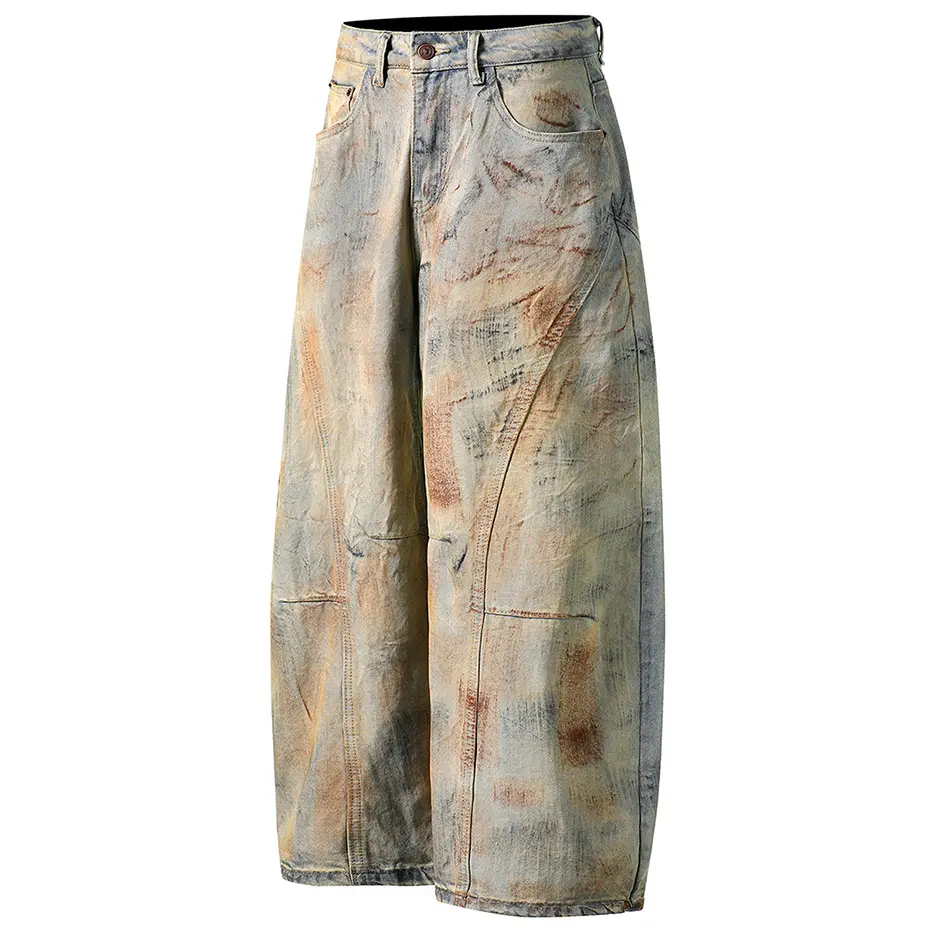 Vintage Wide Leg Baggy Jeans Hi Street Men Loose Denim Pants Streetwear Hip Hop Oversized Jeans