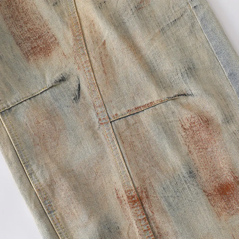 Vintage Wide Leg Baggy Jeans Hi Street Men Loose Denim Pants Streetwear Hip Hop Oversized Jeans