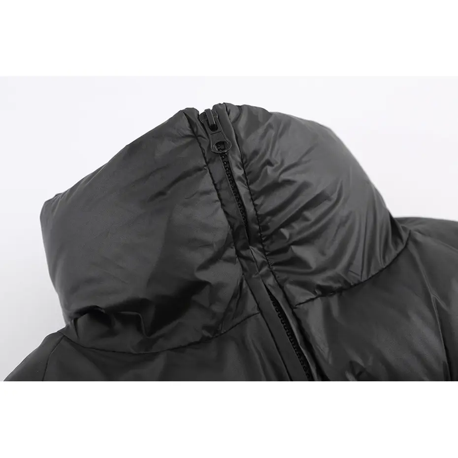 Luxury Design Parkas Winter Coats Padded Jackets Men's Fashion Streetwear Coats Black Pleated Trend Parkas