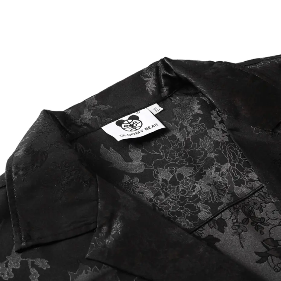 Flower Graphic Shirts Men Streetwear Harajuku Hip Hop Shirts Button Up Blouse Summer Casual Loose Short Sleeve Shirts