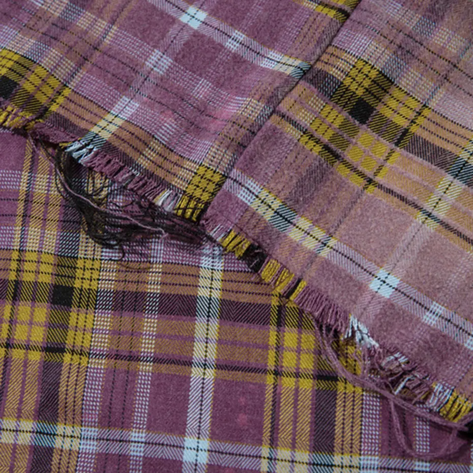 Hi Street Hooded Shirts Vintage Oversizd Plaid Shirts Button Up Blouse Streetwear Harajuku Hip Hop Shirts