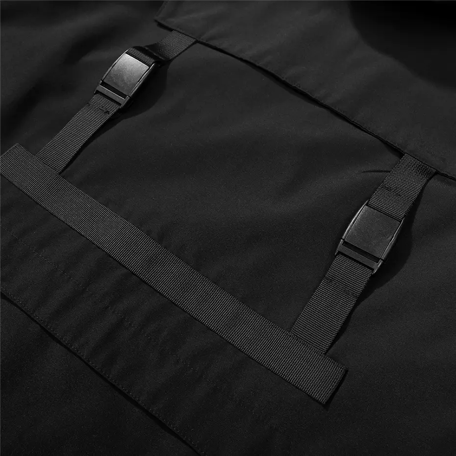 Tactical Trench Jacket Men Winter Long Coats Windbreaker Mens Loose Punk Functional Long Jackets Techwear