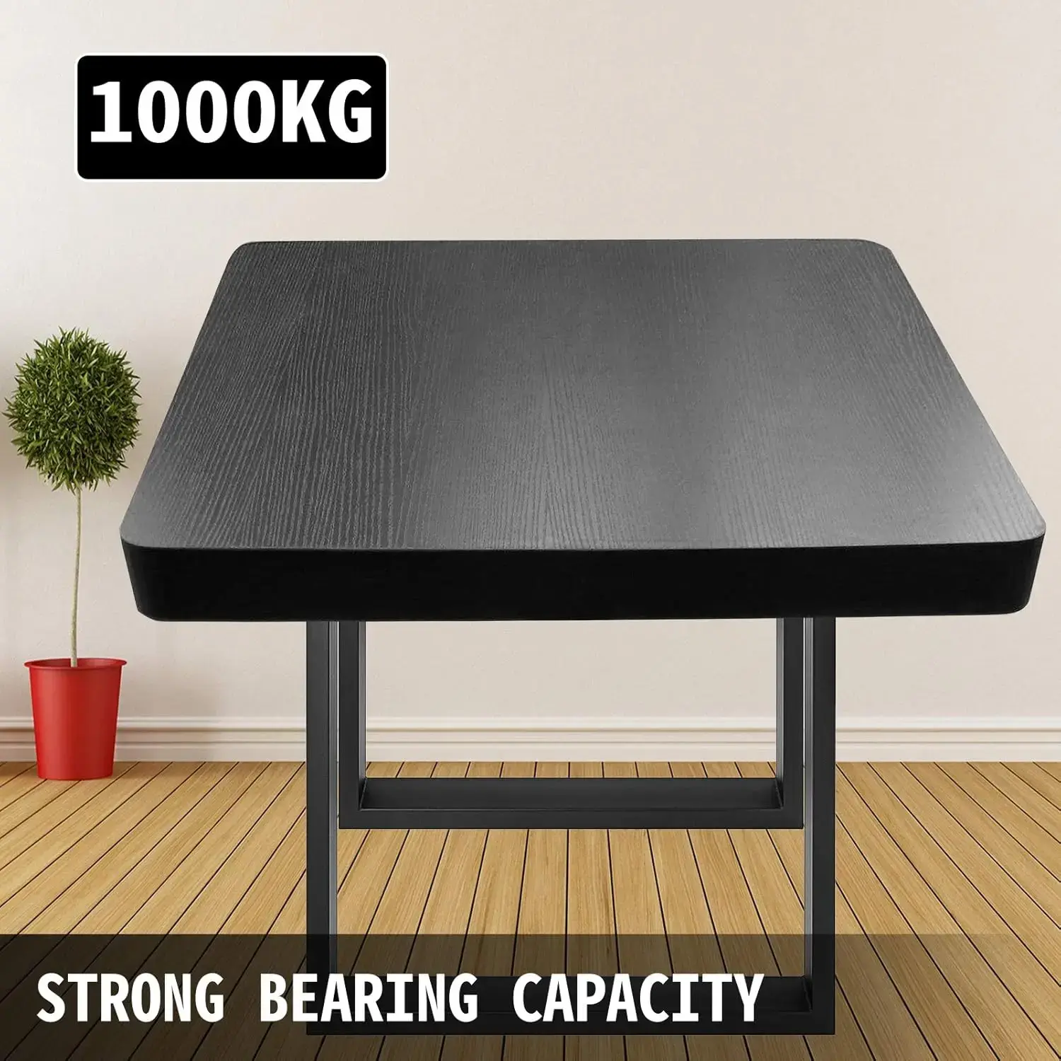 Set of 2 Steel Table Legs, 28''Height 35''Wide Dining Table Legs, Heavy Duty 3.1" Width Box Section Square Table Legs
